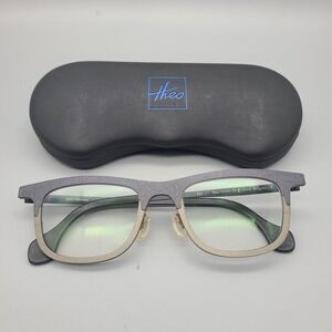 Theo Mille+54 Eyeglasses Pure Titanium Grey Champagne Frames Belgium 321 Case